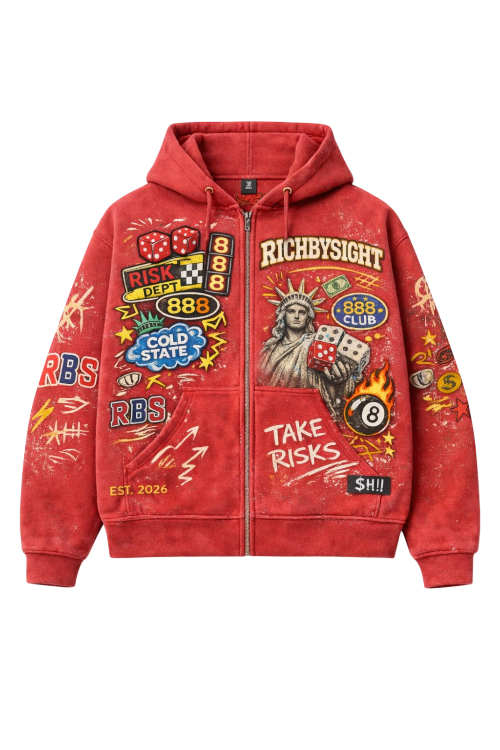 TOTAL CHAOS HOODIE RED